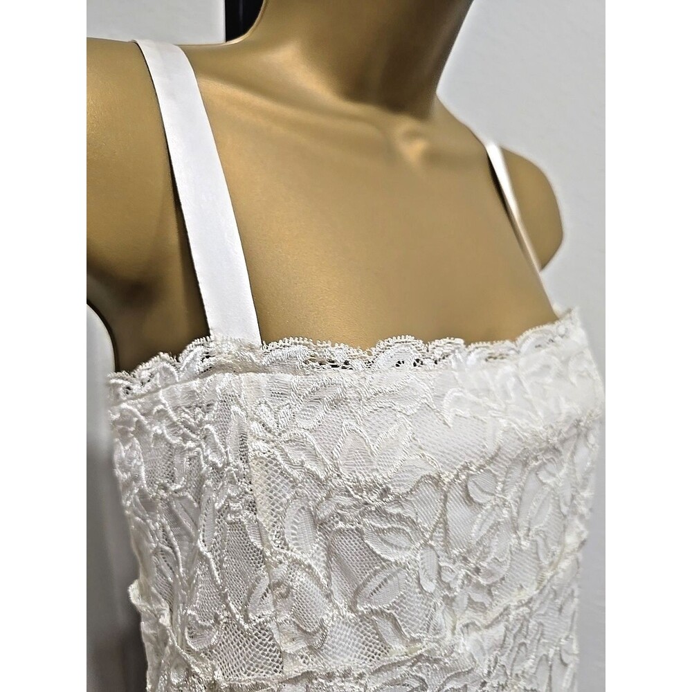 Coldwater Creek Lace Camisole M Ivory Coquette Cottage Feminine Delicate Bridal
